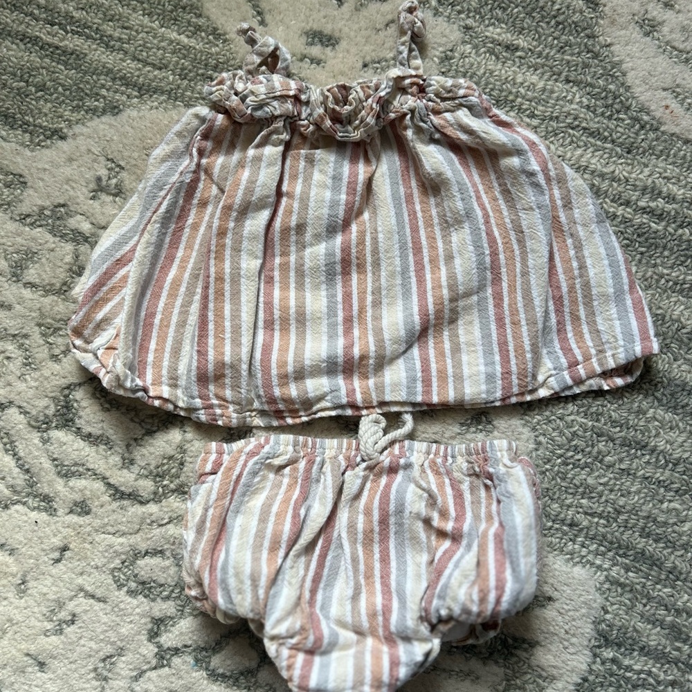 Rylee + Cru Multi Stripe Ruffle Set - Picture 3 of 6